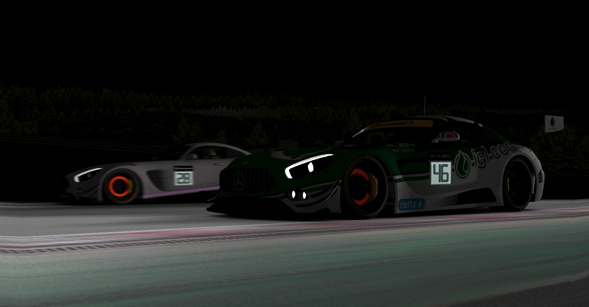 Intoo the last chicane at Spa in the nigthtime