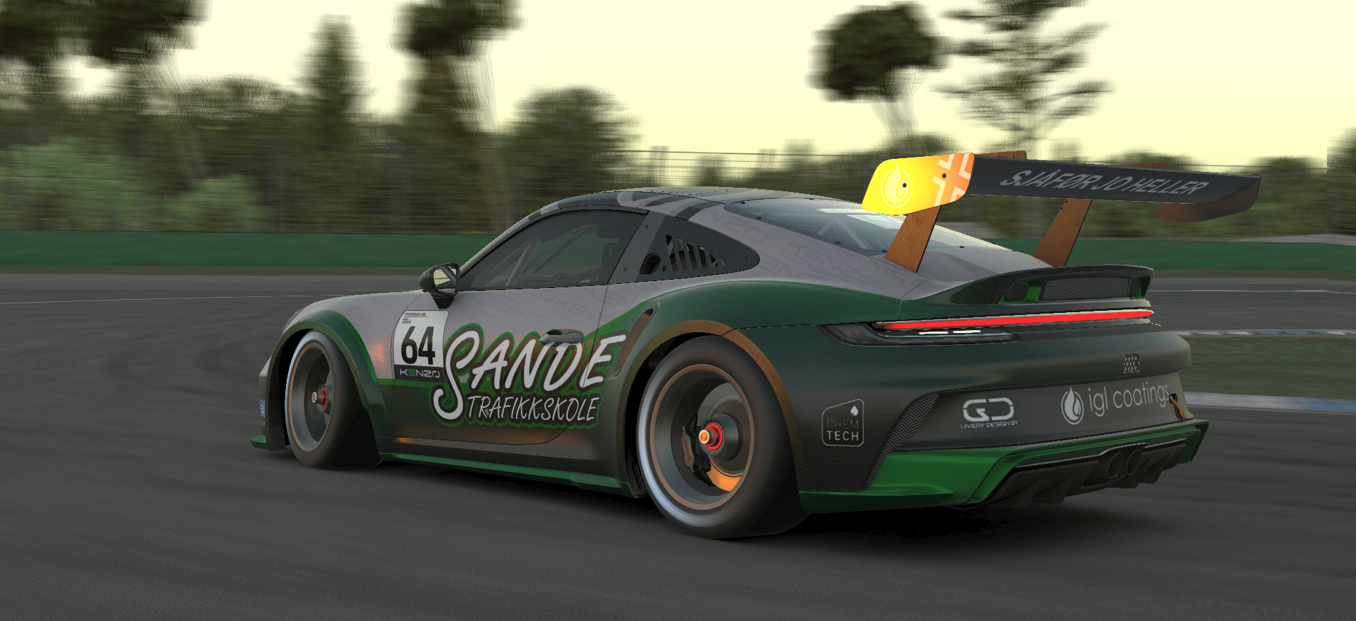 Porsche 911GT3 Cup 3D renderede